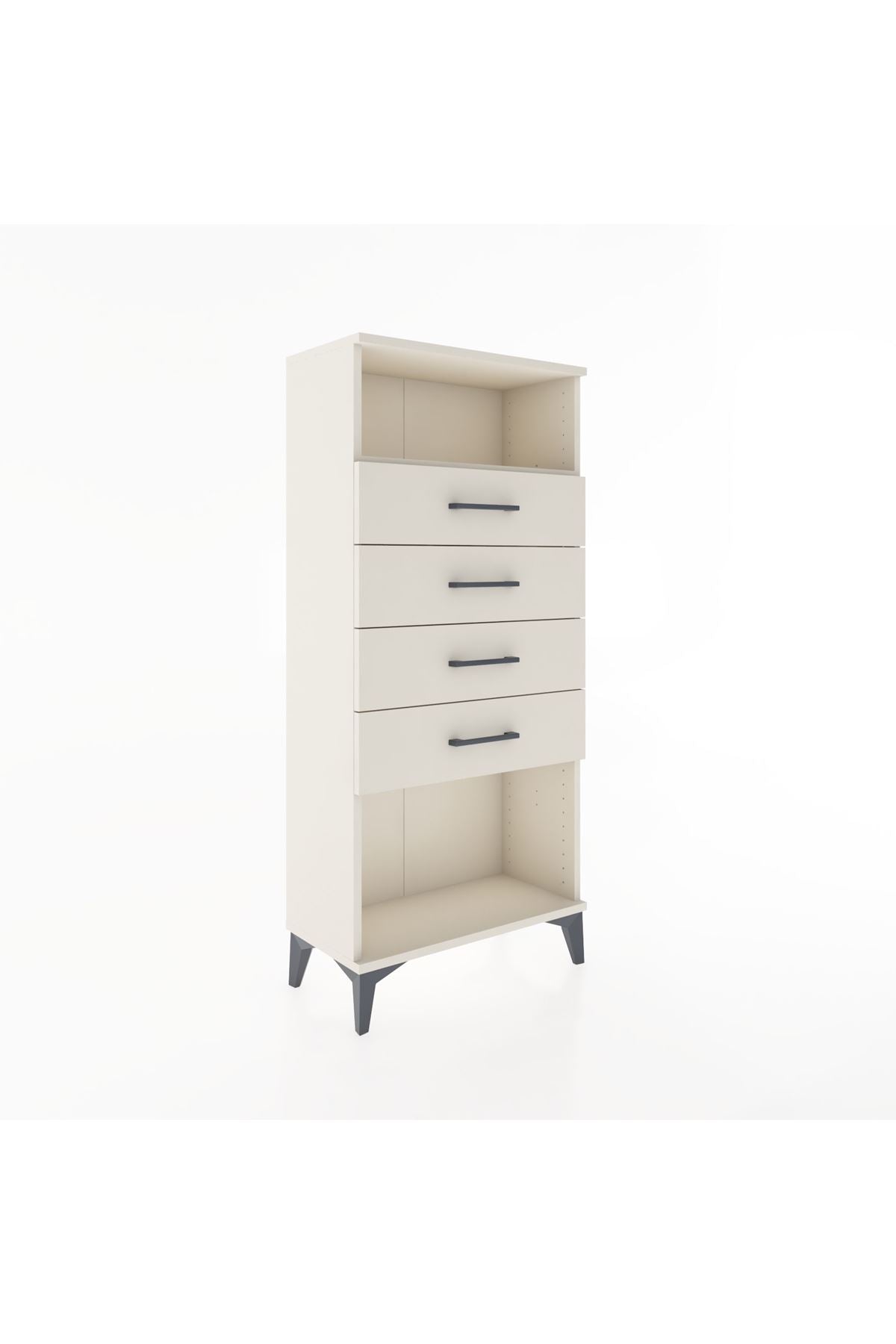 Hyperion Dolap Tek Raflı 4 Çekmeceli 60x44x134 - S50M056V1B