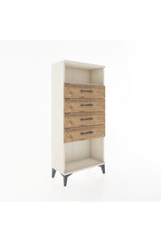 Hyperion Dolap Tek Raflı 4 Çekmeceli 60x44x134 - S50M056V3B