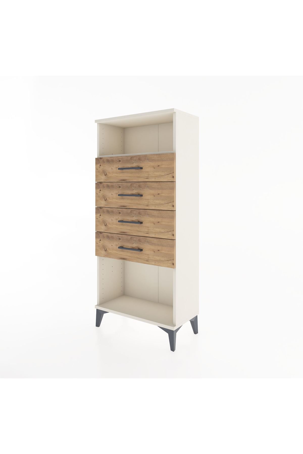 Hyperion Dolap Tek Raflı 4 Çekmeceli 60x44x134 - S50M056V3B