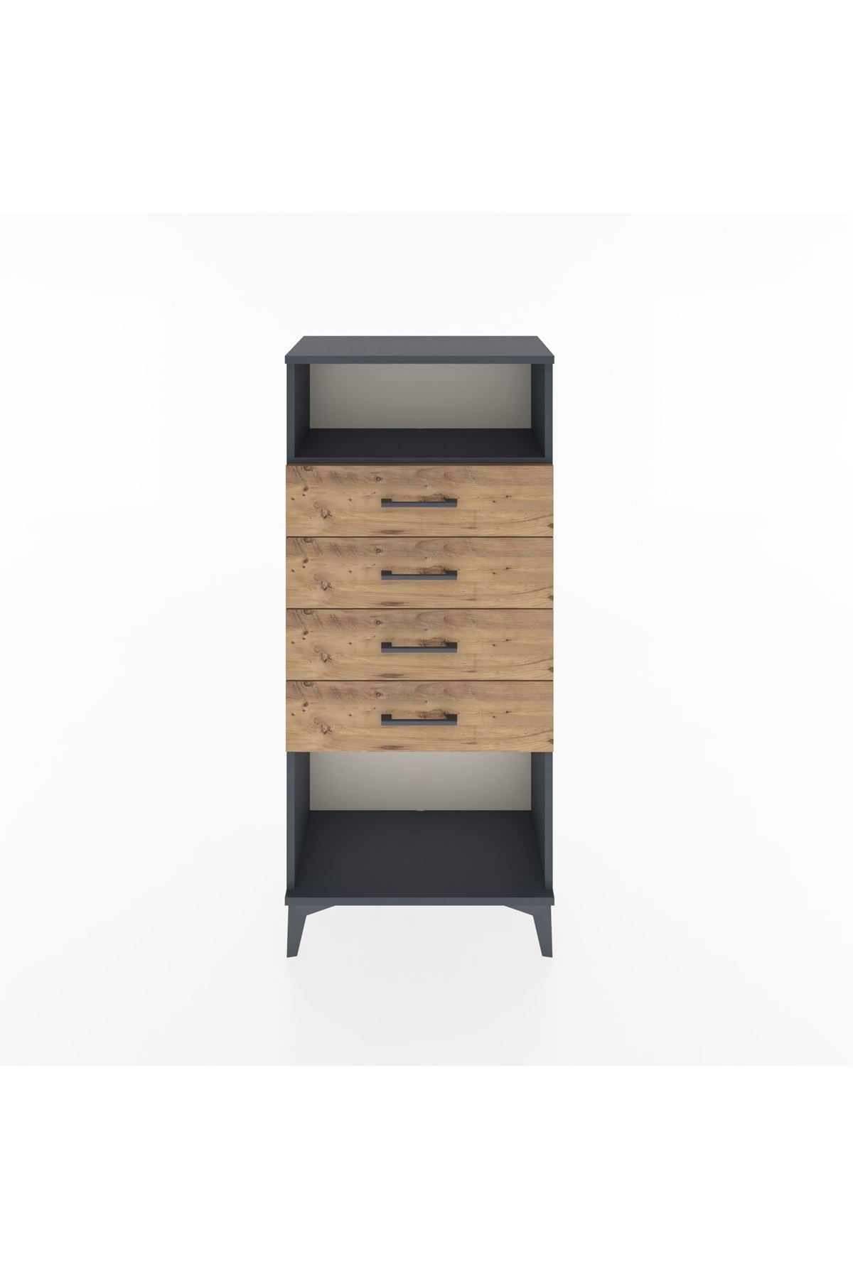 Hyperion Dolap Tek Raflı 4 Çekmeceli 60x44x134 - S50M056V6B
