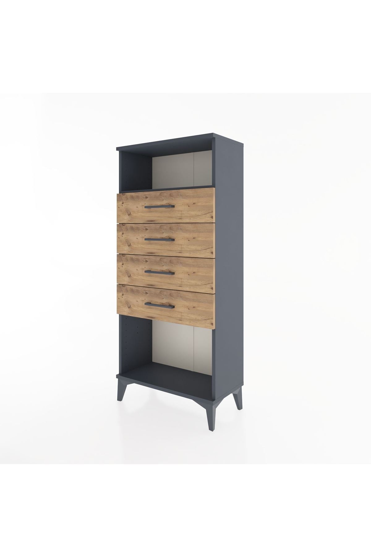 Hyperion Dolap Tek Raflı 4 Çekmeceli 60x44x134 - S50M056V6B