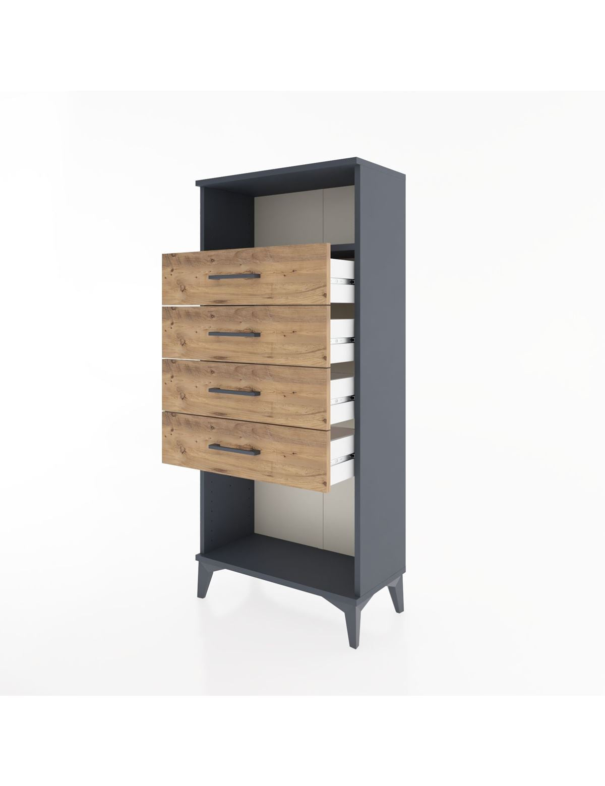 Hyperion Dolap Tek Raflı 4 Çekmeceli 60x44x134 - S50M056V6B