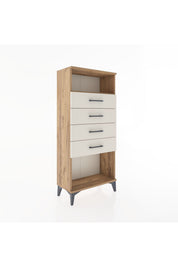 Hyperion Dolap Tek Raflı 4 Çekmeceli 60x44x134 - S50M056V7B