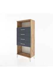 Hyperion Dolap Tek Raflı 4 Çekmeceli 60x44x134 - S50M056V8B