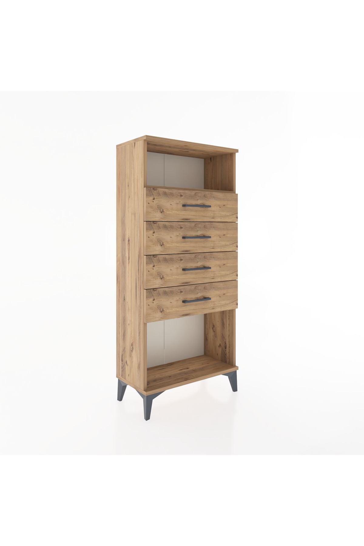 Hyperion Dolap Tek Raflı 4 Çekmeceli 60x44x134 - S50M056V9B