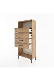 Hyperion Dolap Tek Raflı 4 Çekmeceli 60x44x134 - S50M056V9B