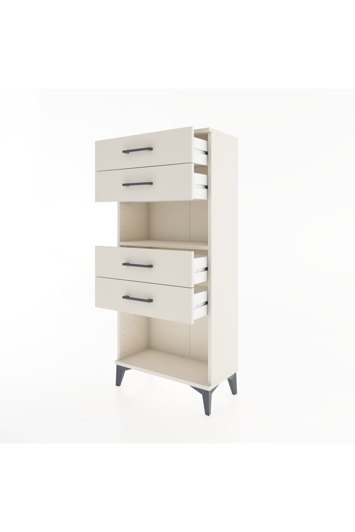 Hyperion Dolap Tek Raflı 4 Çekmeceli 60x44x134 - S50M057V1B