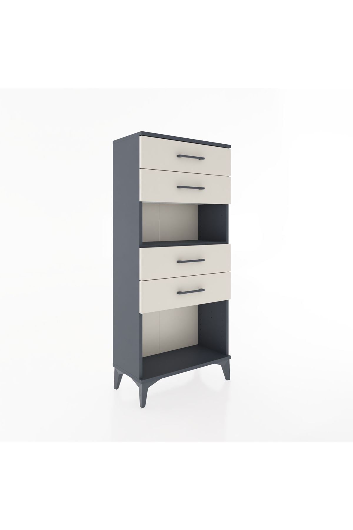 Hyperion Dolap Tek Raflı 4 Çekmeceli 60x44x134 - S50M057V4B
