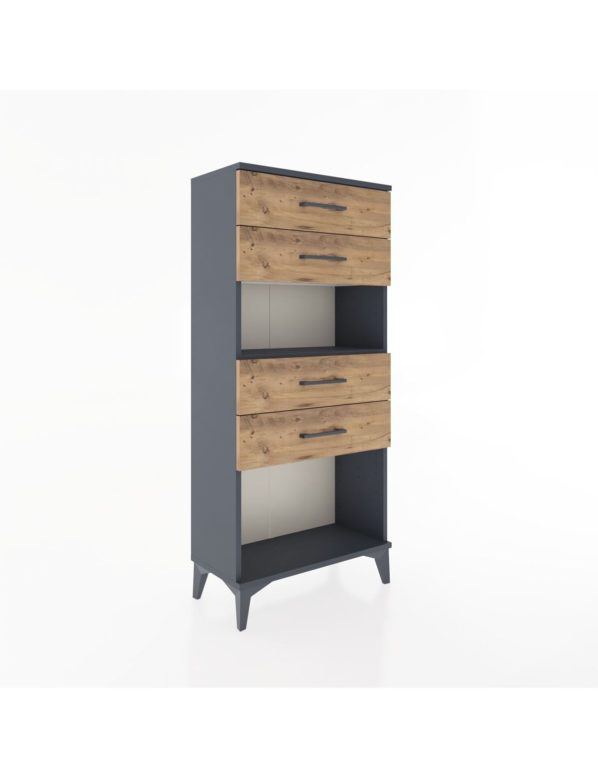 Hyperion Dolap Tek Raflı 4 Çekmeceli 60x44x134 - S50M057V6B
