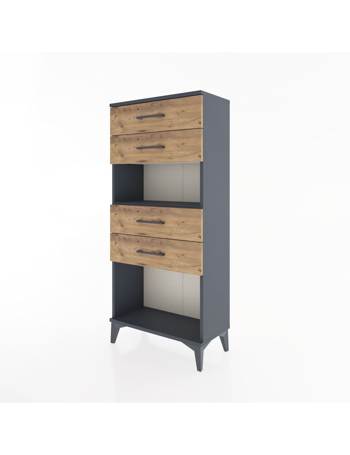 Hyperion Dolap Tek Raflı 4 Çekmeceli 60x44x134 - S50M057V6B