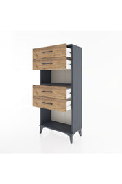 Hyperion Dolap Tek Raflı 4 Çekmeceli 60x44x134 - S50M057V6B