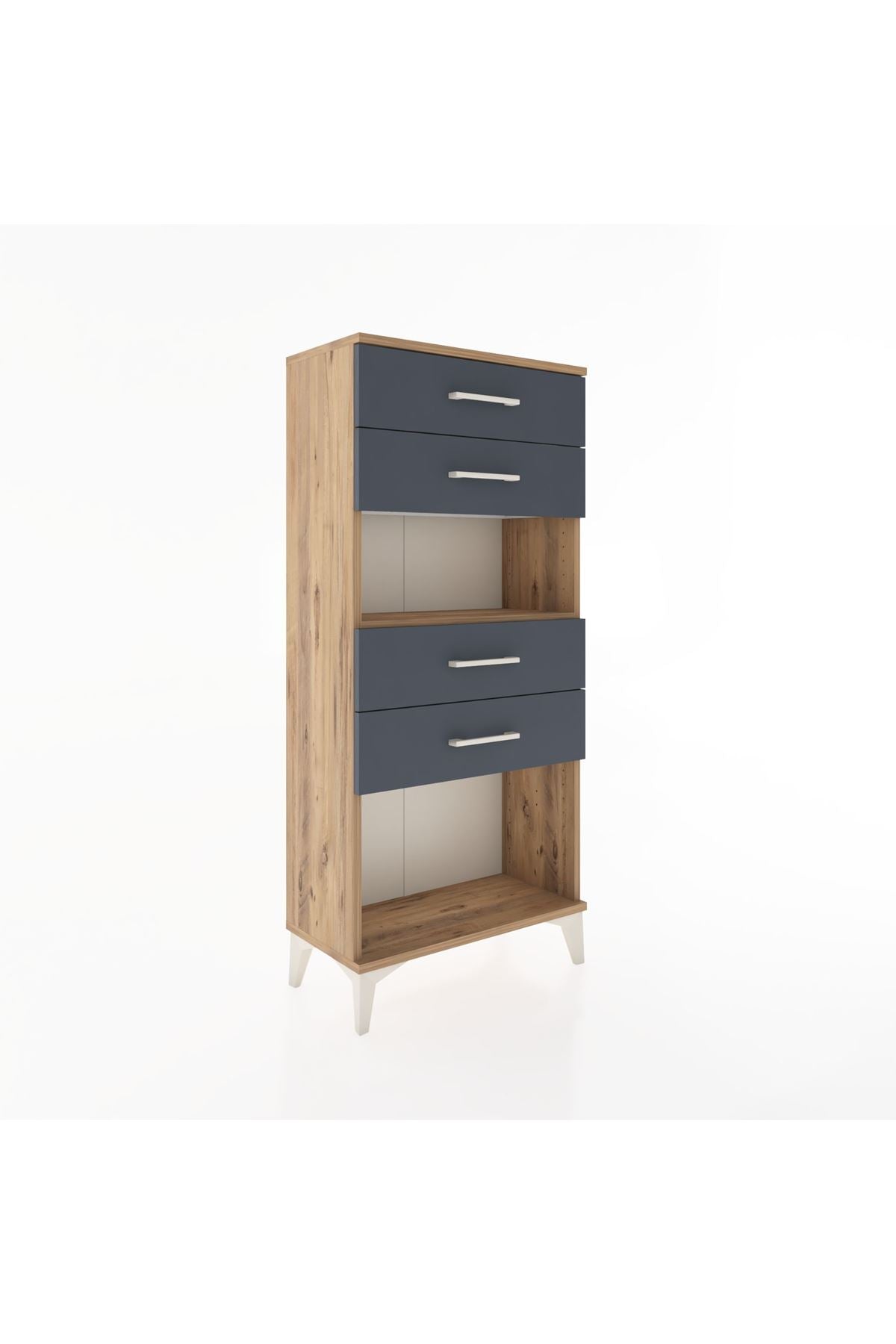 Hyperion Dolap Tek Raflı 4 Çekmeceli 60x44x134 - S50M057V8B
