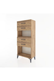 Hyperion Dolap Tek Raflı 4 Çekmeceli 60x44x134 - S50M057V9B