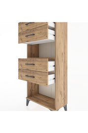Hyperion Dolap Tek Raflı 4 Çekmeceli 60x44x134 - S50M057V9B