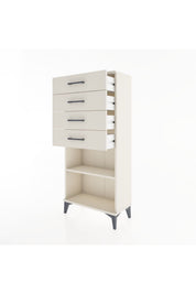 Hyperion Dolap Tek Raflı 4 Çekmeceli 60x44x134 - S50M058V1B