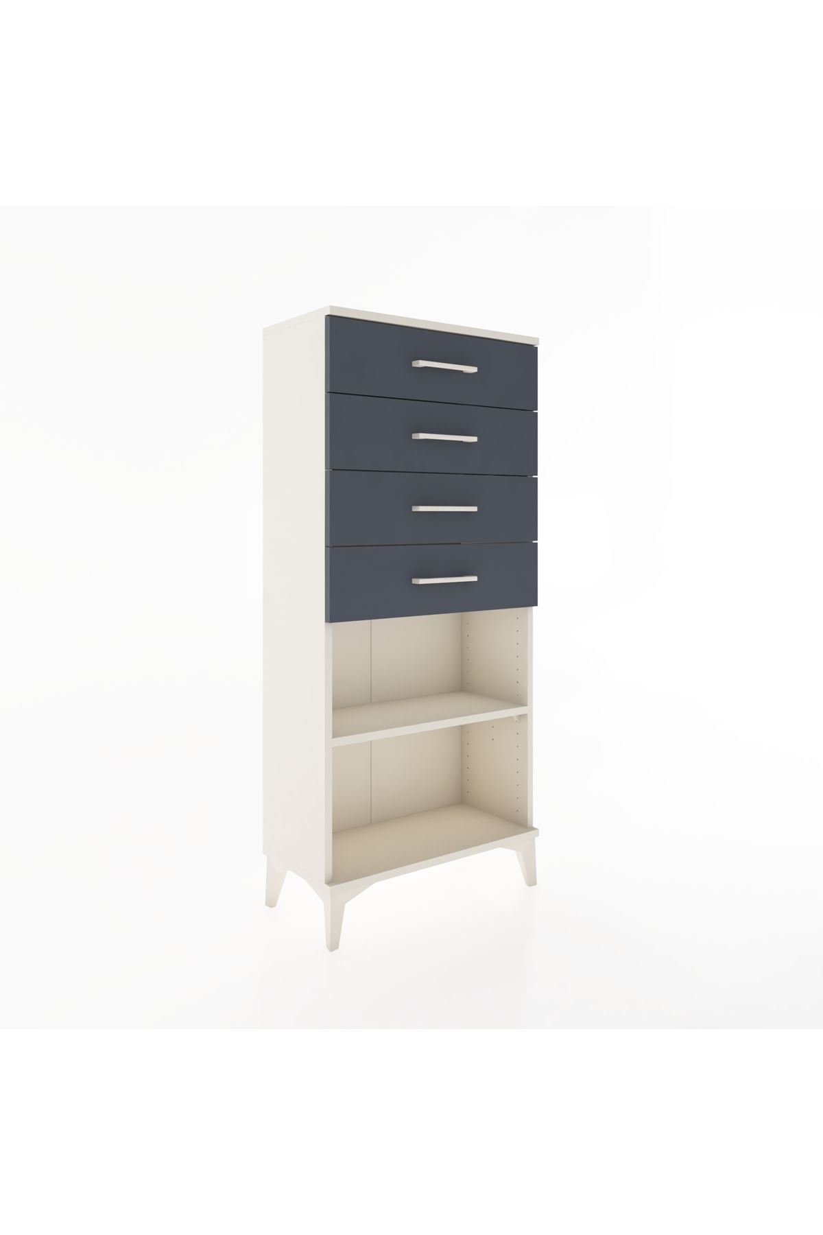 Hyperion Dolap Tek Raflı 4 Çekmeceli 60x44x134 - S50M058V2B