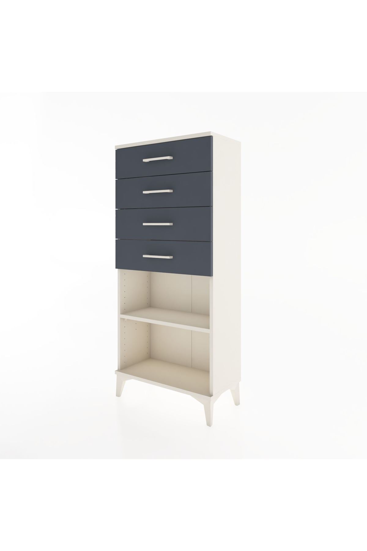 Hyperion Dolap Tek Raflı 4 Çekmeceli 60x44x134 - S50M058V2B