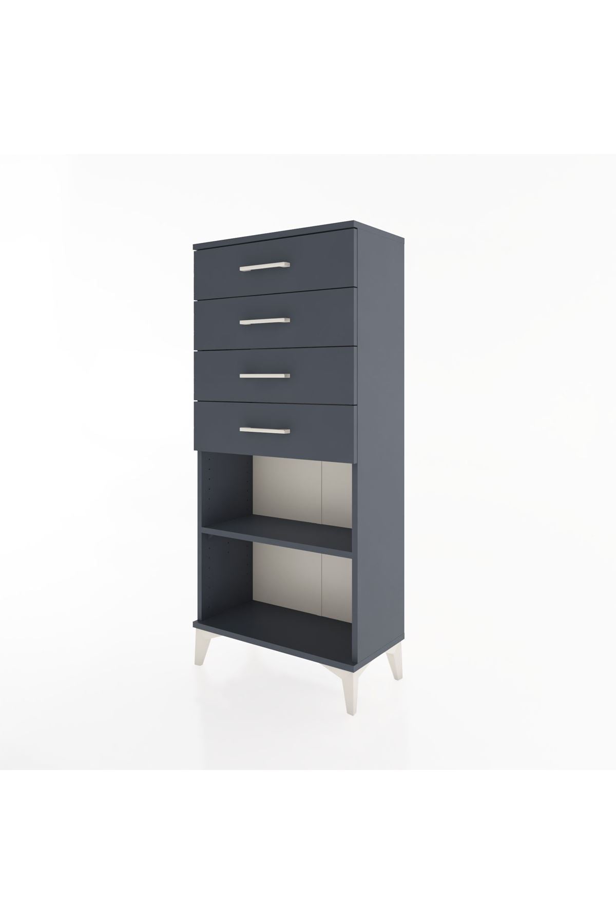 Hyperion Dolap Tek Raflı 4 Çekmeceli 60x44x134 - S50M058V5B