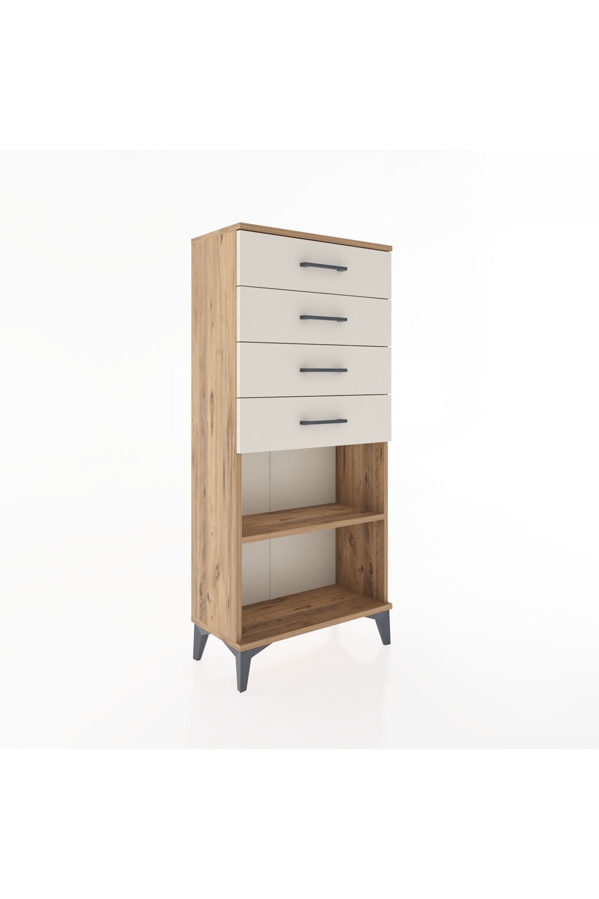 Hyperion Dolap Tek Raflı 4 Çekmeceli 60x44x134 - S50M058V7B
