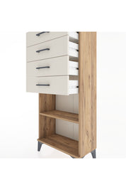 Hyperion Dolap Tek Raflı 4 Çekmeceli 60x44x134 - S50M058V7B