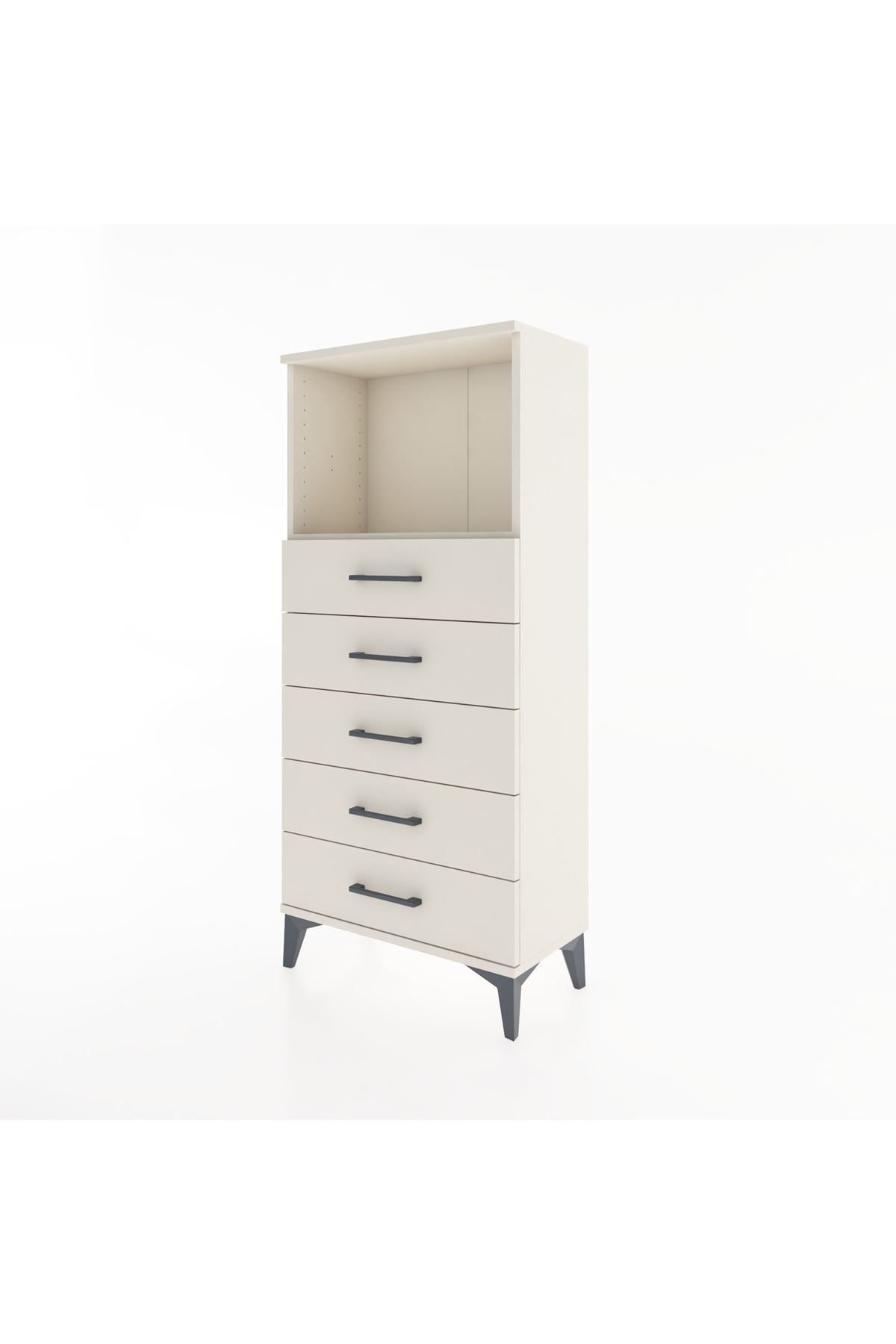 Hyperion Dolap Tek Raflı 5 Çekmeceli 60x44x134 - S50M059V1B