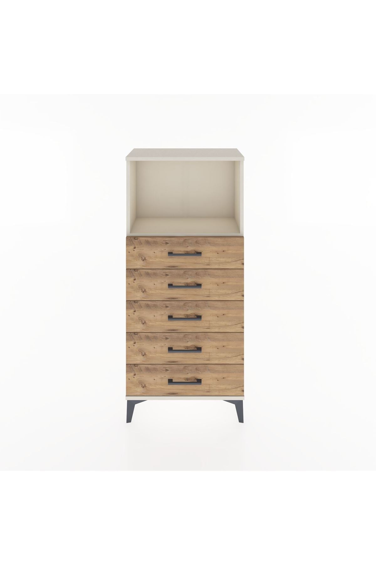 Hyperion Dolap Tek Raflı 5 Çekmeceli 60x44x134 - S50M059V3B