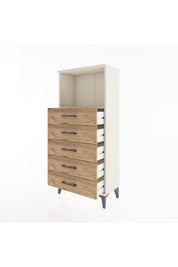 Hyperion Dolap Tek Raflı 5 Çekmeceli 60x44x134 - S50M059V3B