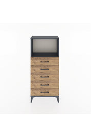 Hyperion Dolap Tek Raflı 5 Çekmeceli 60x44x134 - S50M059V6B