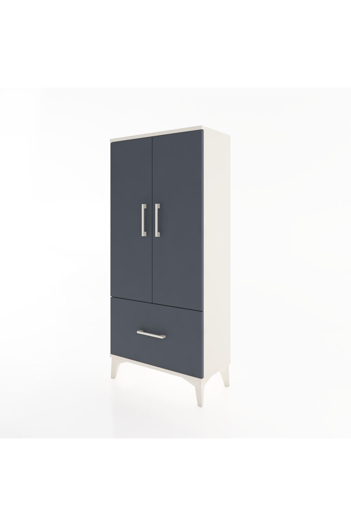 Hyperion Dolap 2 Raflı Tek Çekmeceli 2 Kapaklı 60x44x134 - S50M060V2B