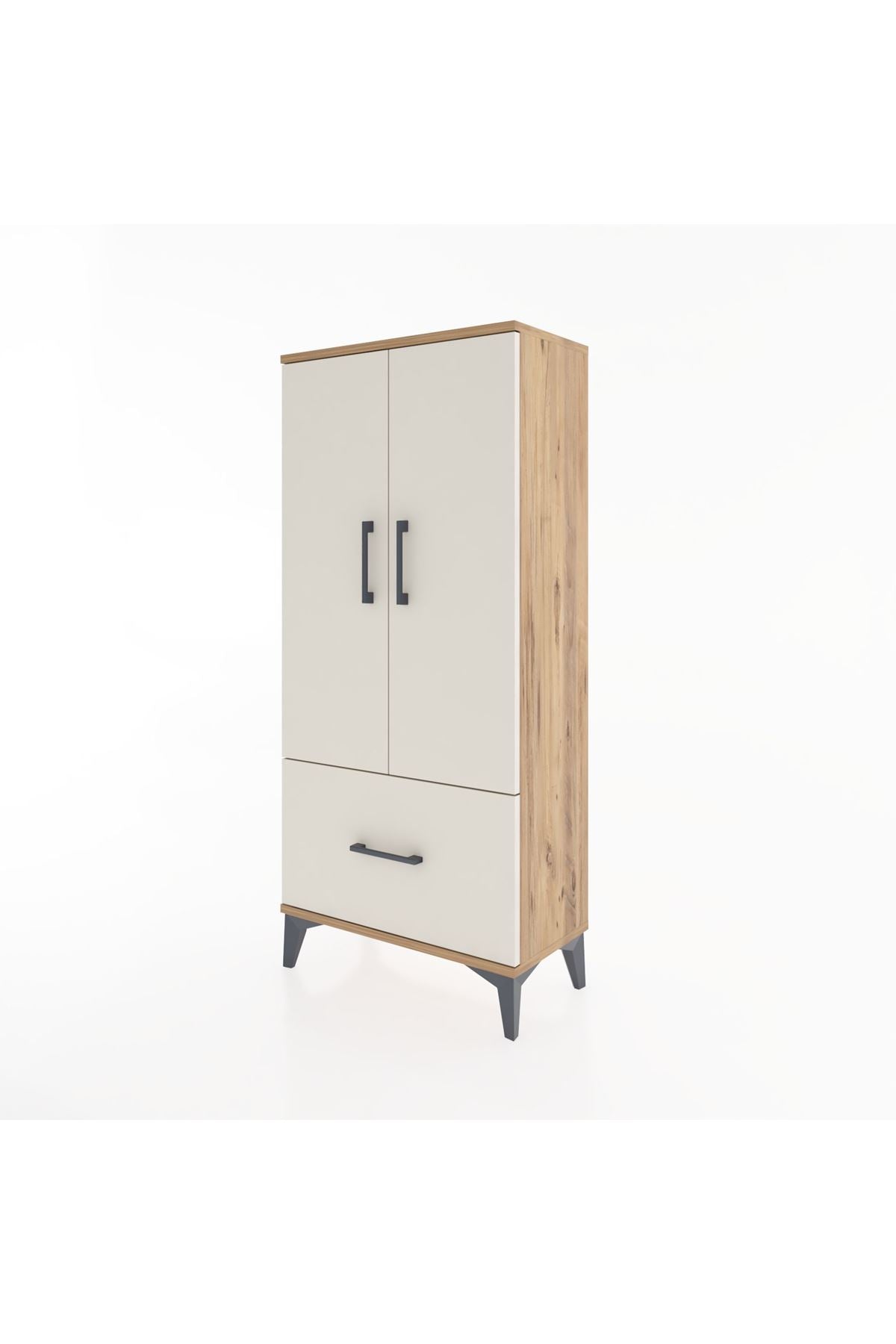 Hyperion Dolap 2 Raflı Tek Çekmeceli 2 Kapaklı 60x44x134 - S50M060V7B