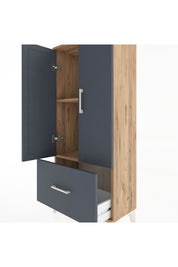Hyperion Dolap 2 Raflı Tek Çekmeceli 2 Kapaklı 60x44x134 - S50M060V8B