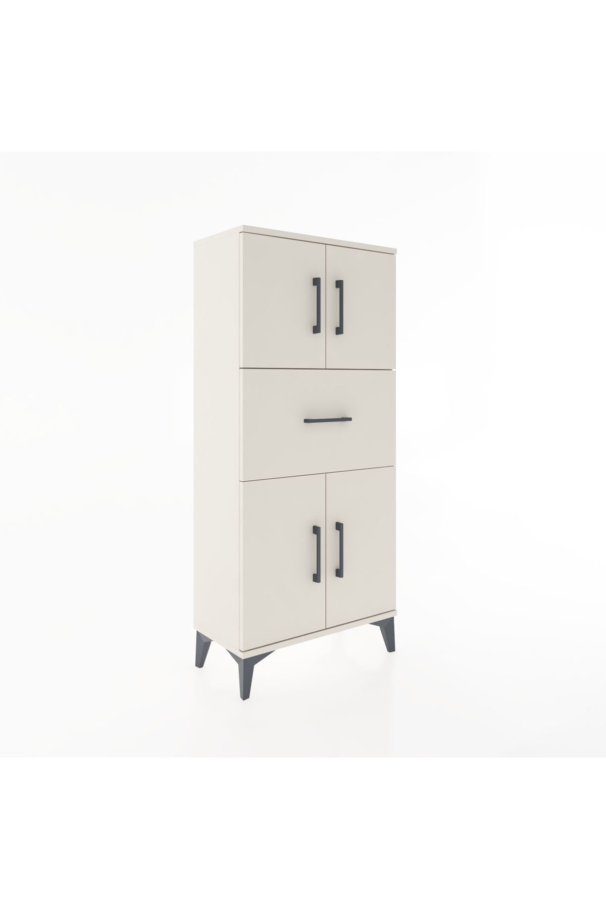 Hyperion Dolap Tek Raflı Tek Çekmeceli 4 Kapaklı 60x44x134 - S50M061V1B