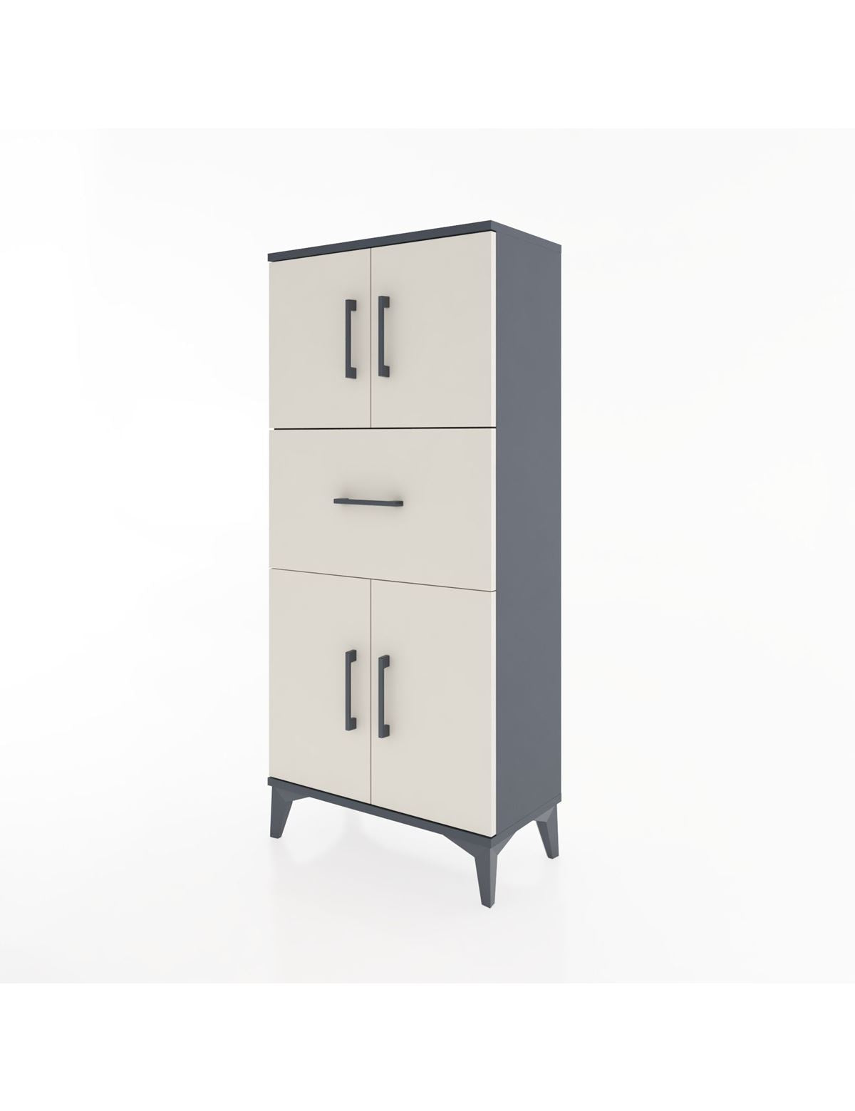 Hyperion Dolap Tek Raflı Tek Çekmeceli 4 Kapaklı 60x44x134 - S50M061V4B