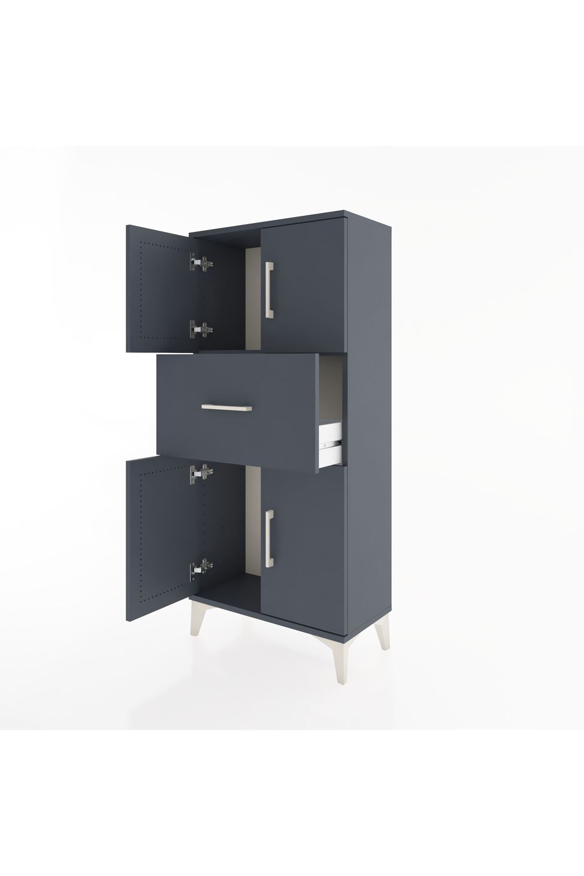 Hyperion Dolap Tek Raflı Tek Çekmeceli 4 Kapaklı 60x44x134 - S50M061V5B