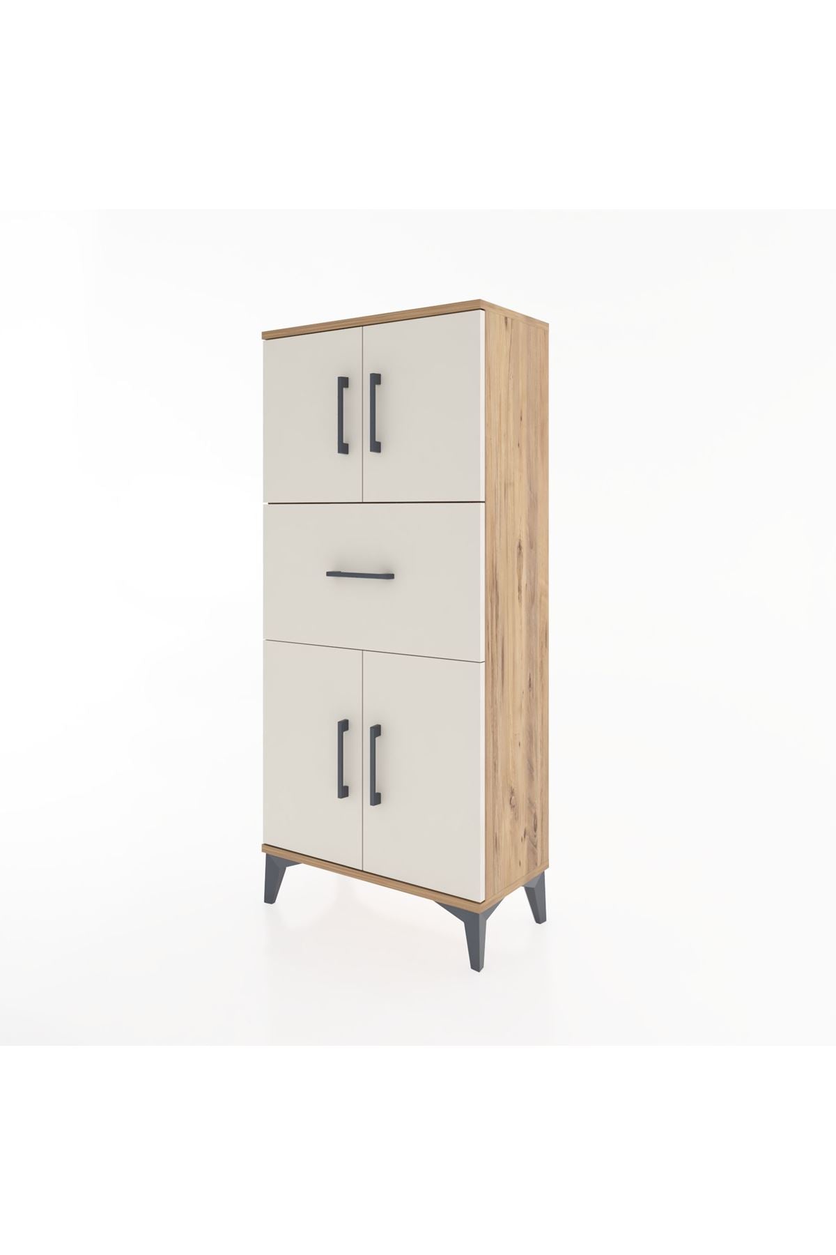 Hyperion Dolap Tek Raflı Tek Çekmeceli 4 Kapaklı 60x44x134 - S50M061V7B