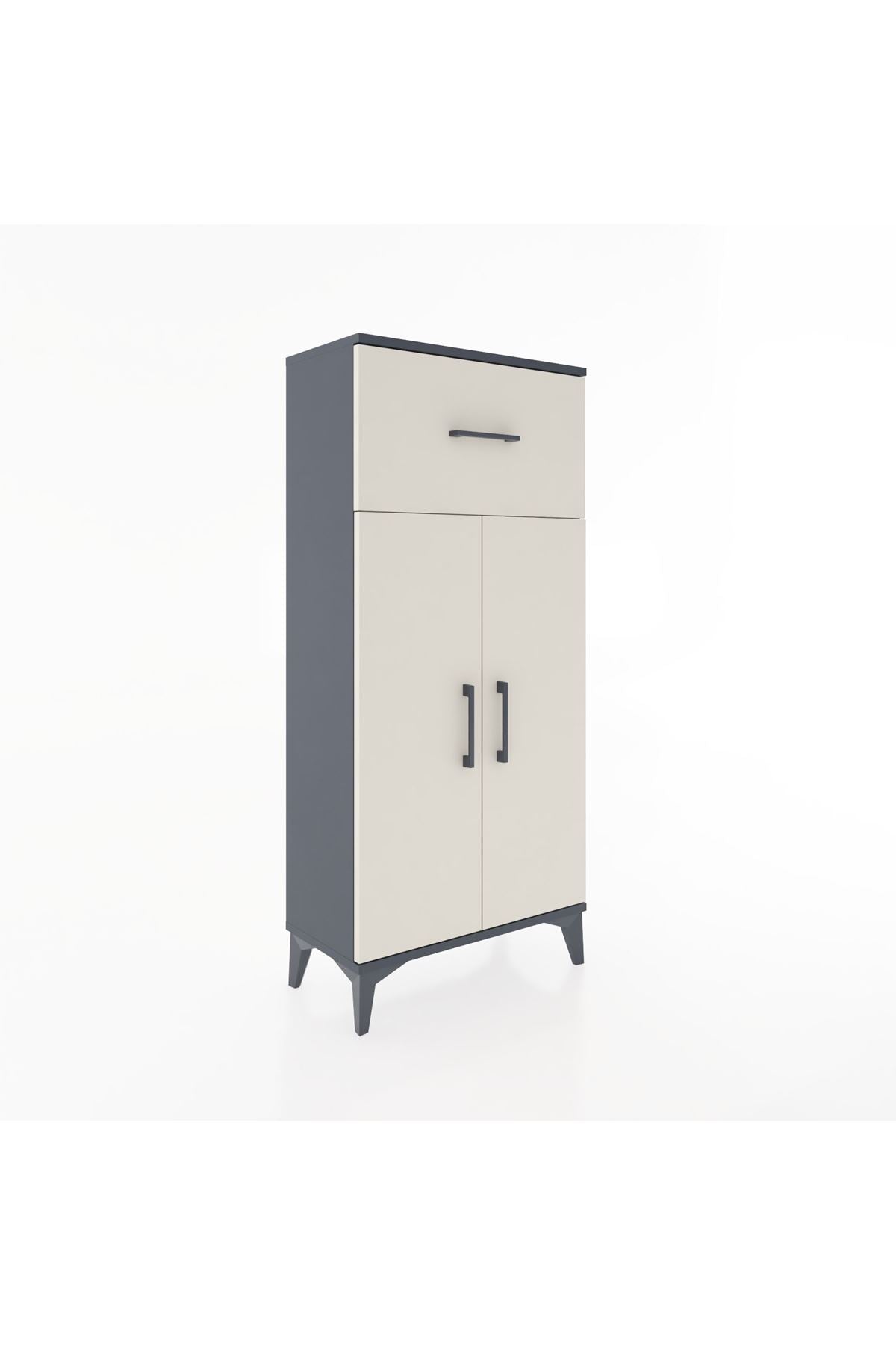 Hyperion Dolap 2 Raflı Tek Çekmeceli 2 Kapaklı 60x44x134 - S50M062V4B
