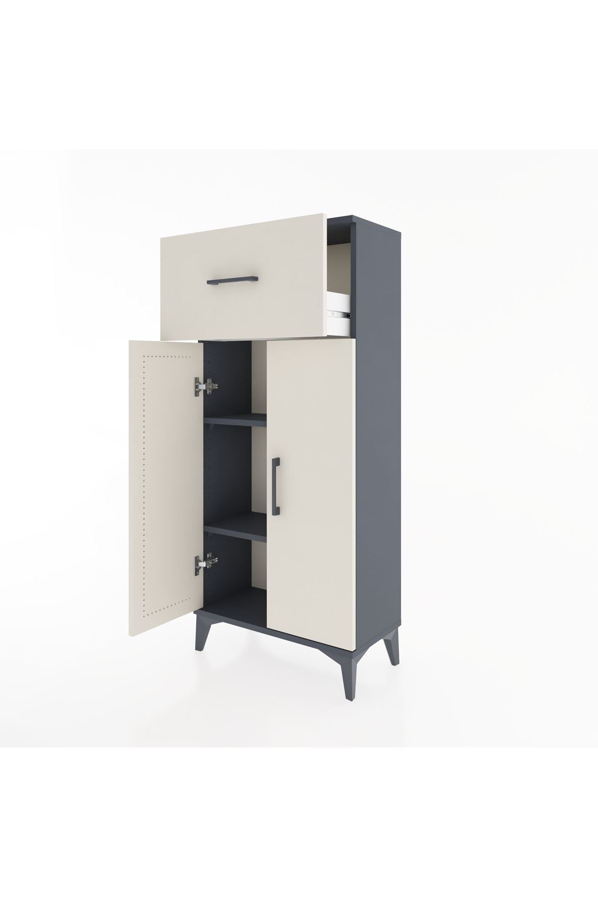 Hyperion Dolap 2 Raflı Tek Çekmeceli 2 Kapaklı 60x44x134 - S50M062V4B