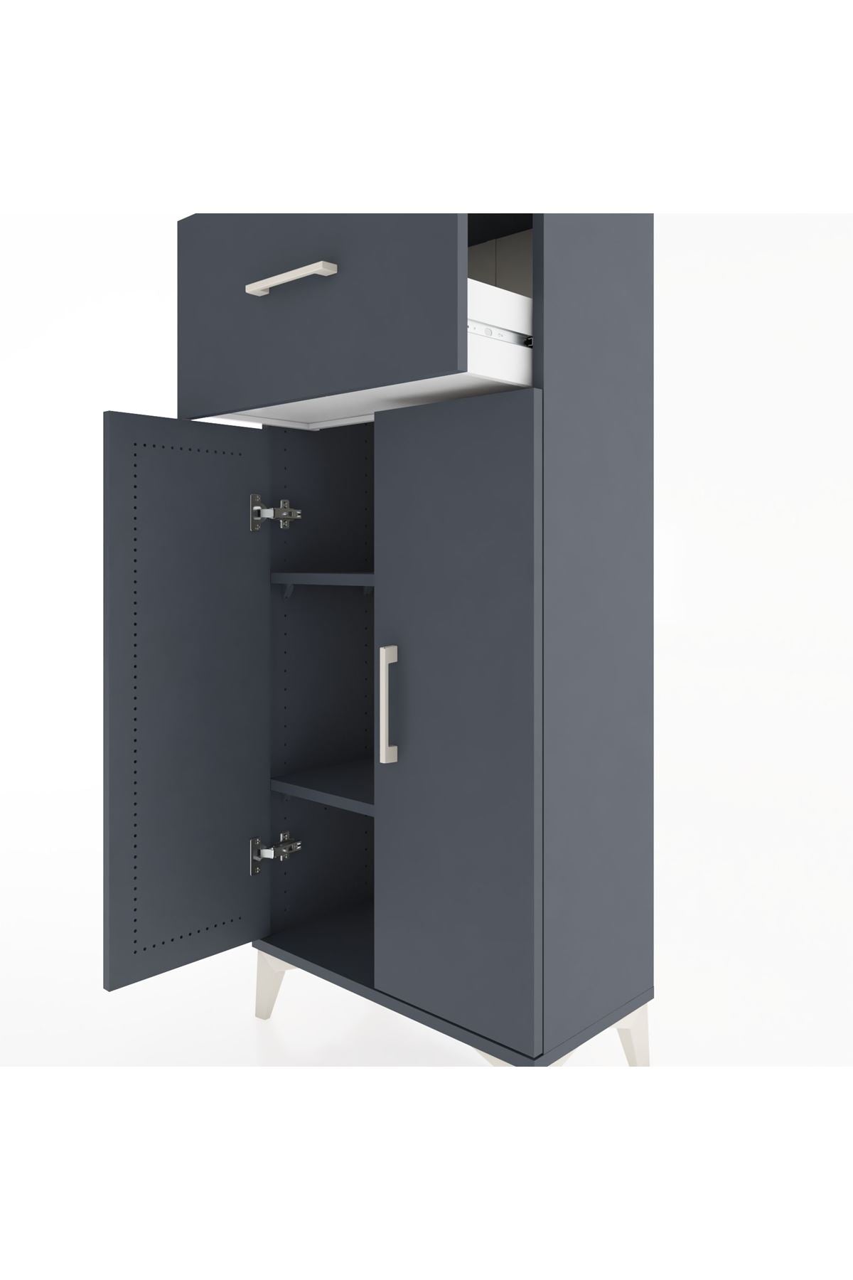Hyperion Dolap 2 Raflı Tek Çekmeceli 2 Kapaklı 60x44x134 - S50M062V5B