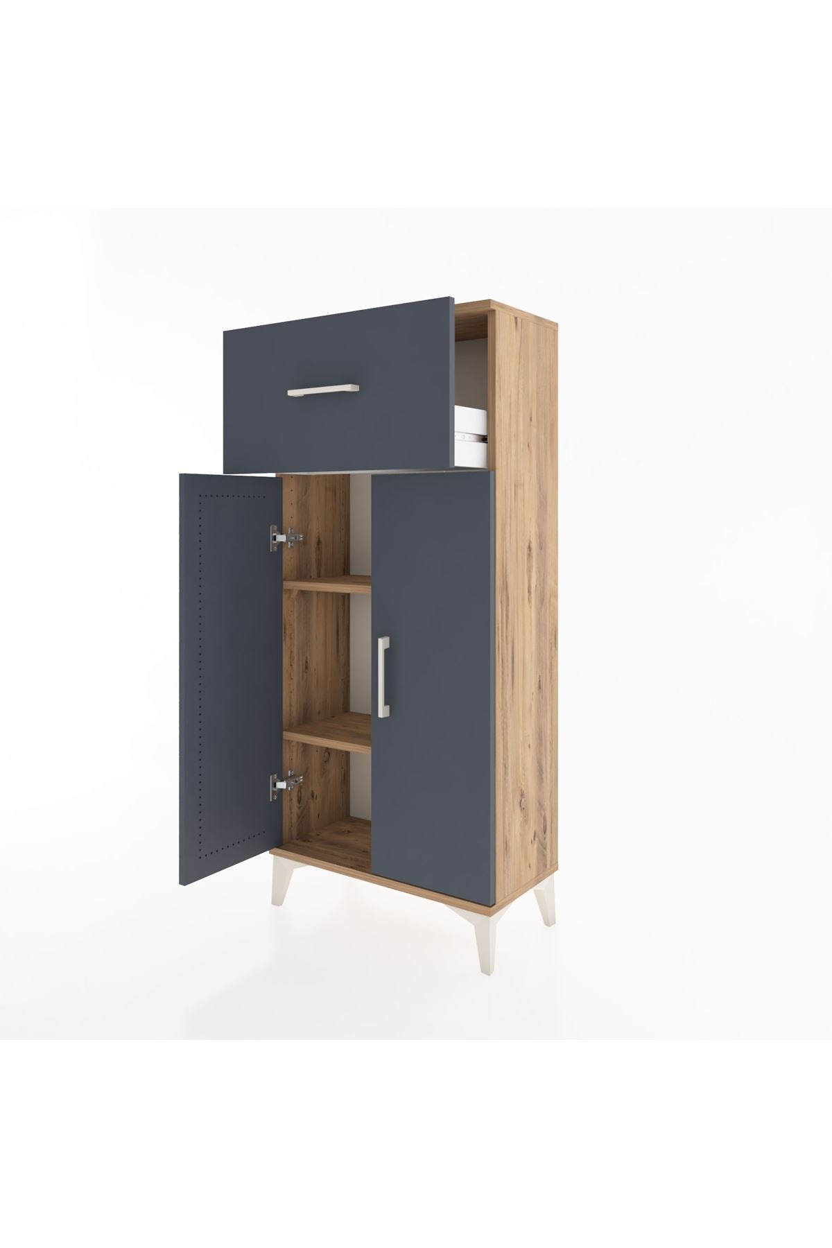 Hyperion Dolap 2 Raflı Tek Çekmeceli 2 Kapaklı 60x44x134 - S50M062V8B