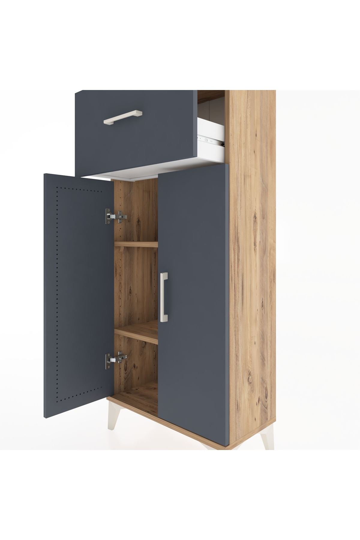 Hyperion Dolap 2 Raflı Tek Çekmeceli 2 Kapaklı 60x44x134 - S50M062V8B