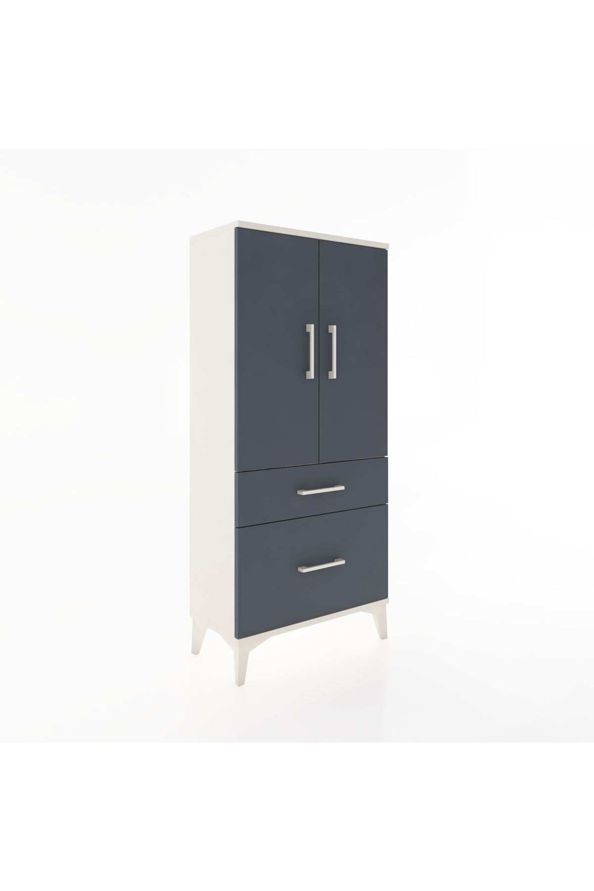 Hyperion Dolap 2 Raflı 2 Çekmeceli 2 Kapaklı 60x44x134 - S50M063V2B