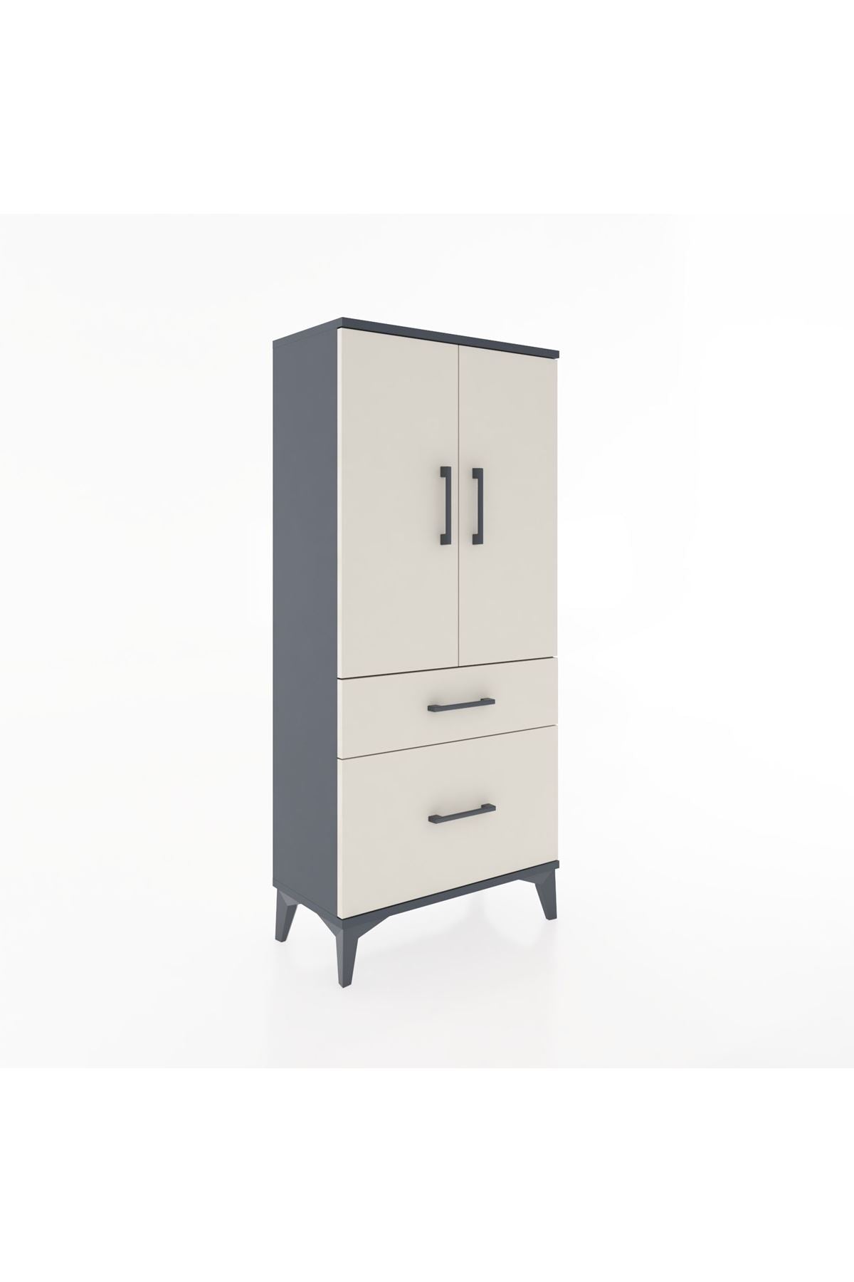 Hyperion Dolap 2 Raflı 2 Çekmeceli 2 Kapaklı 60x44x134 - S50M063V4B