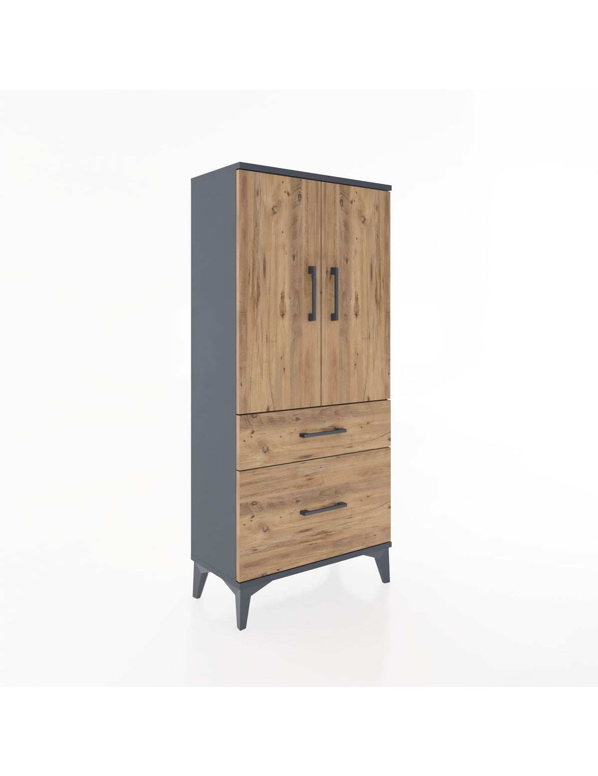 Hyperion Dolap 2 Raflı 2 Çekmeceli 2 Kapaklı 60x44x134 - S50M063V6B