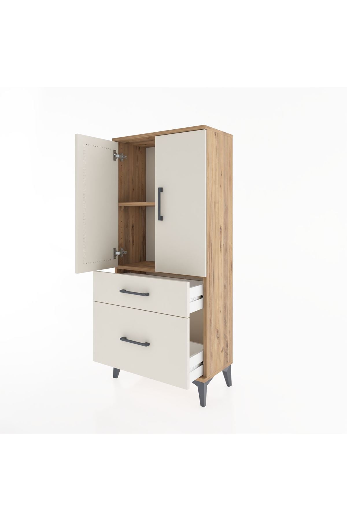 Hyperion Dolap 2 Raflı 2 Çekmeceli 2 Kapaklı 60x44x134 - S50M063V7B