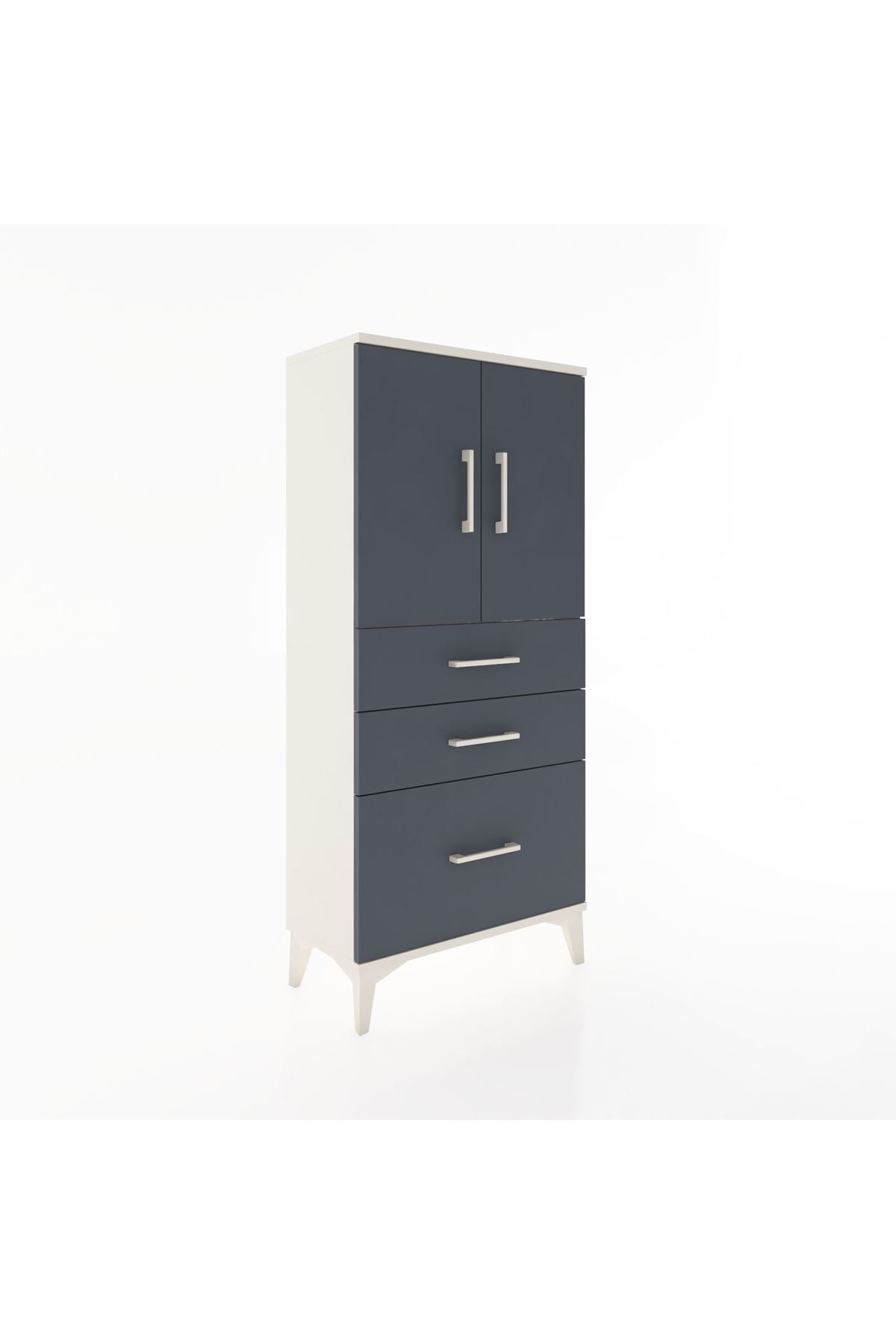 Hyperion Dolap 2 Raflı 3 Çekmeceli 2 Kapaklı 60x44x134 - S50M064V2B