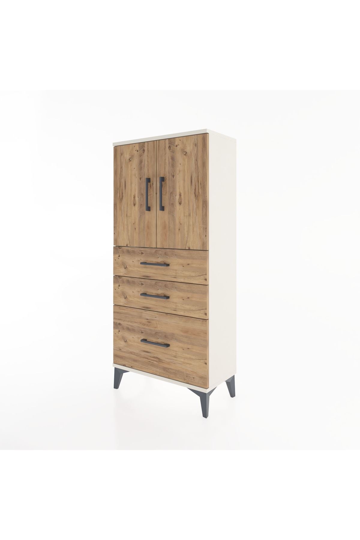Hyperion Dolap 2 Raflı 3 Çekmeceli 2 Kapaklı 60x44x134 - S50M064V3B