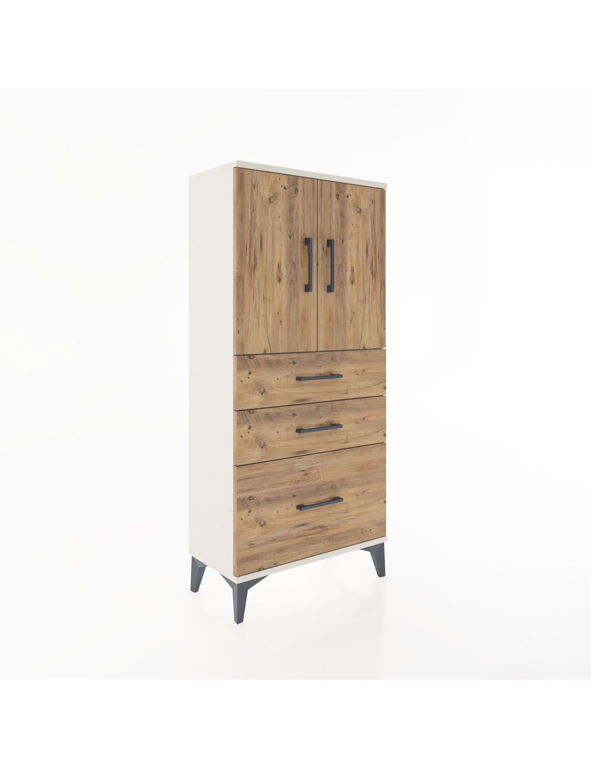 Hyperion Dolap 2 Raflı 3 Çekmeceli 2 Kapaklı 60x44x134 - S50M064V3B