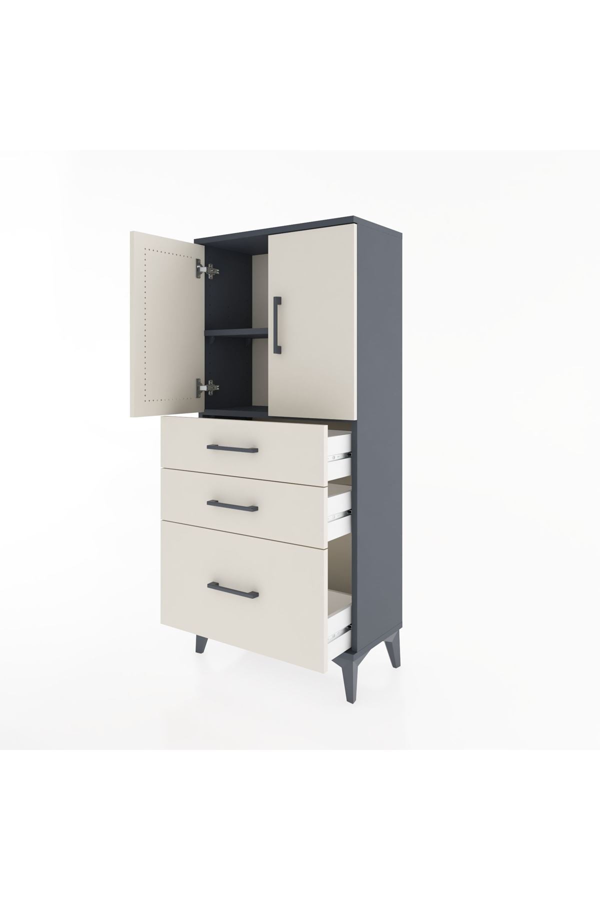 Hyperion Dolap 2 Raflı 3 Çekmeceli 2 Kapaklı 60x44x134 - S50M064V4B