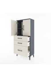 Hyperion Dolap 2 Raflı 3 Çekmeceli 2 Kapaklı 60x44x134 - S50M064V4B