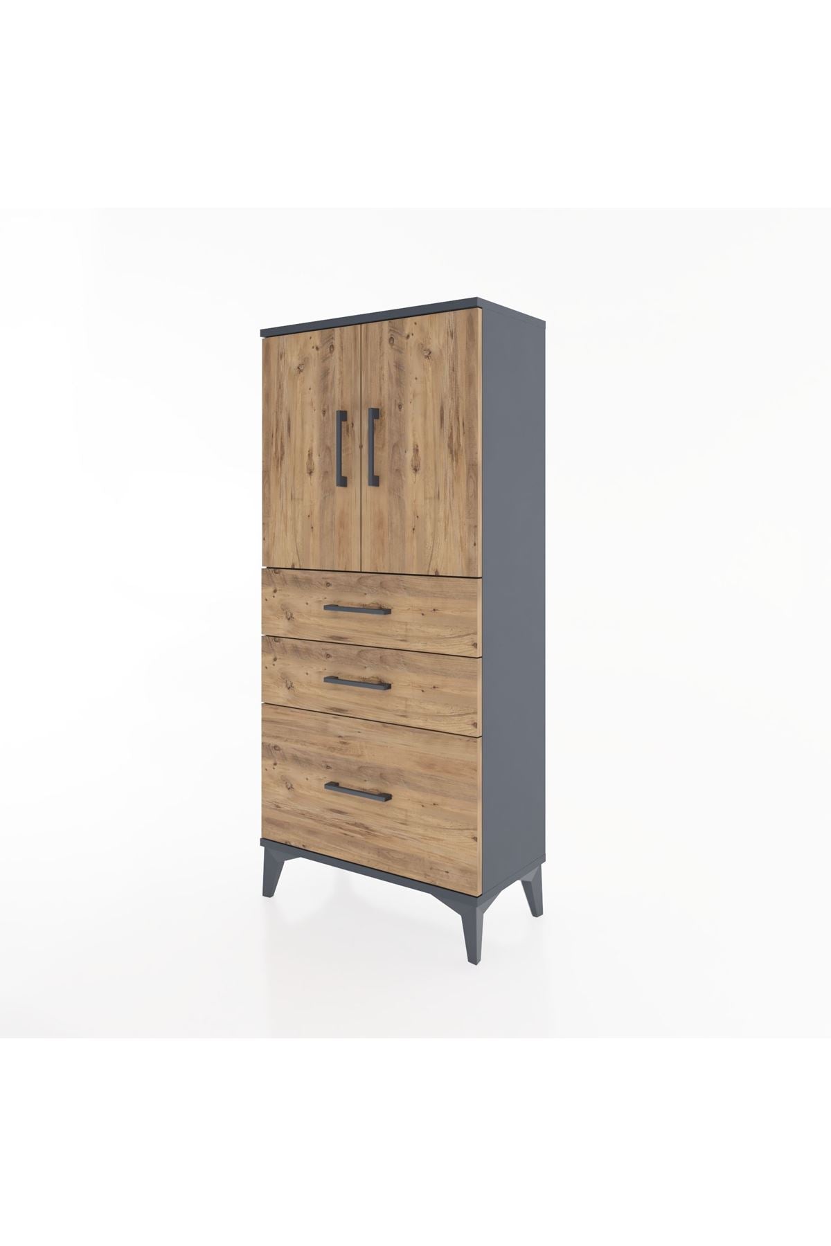 Hyperion Dolap 2 Raflı 3 Çekmeceli 2 Kapaklı 60x44x134 - S50M064V6B